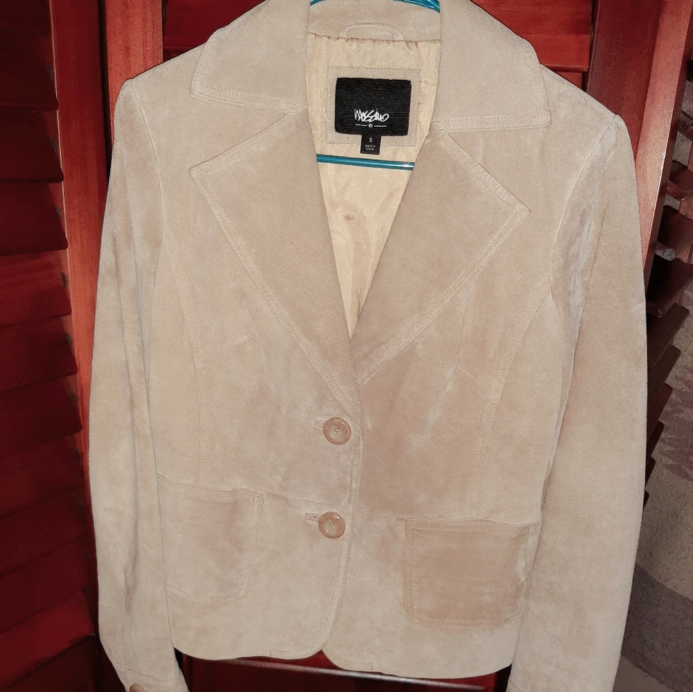 Tan suede blazer